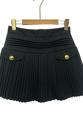 3n集合2024秋冬新款时尚百搭韩版显瘦A字裙女pu软质休闲品牌折扣