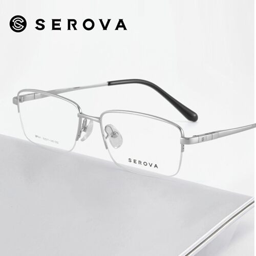 SEROVA施洛华眼镜框半框钛板眼镜架眼镜框sp541 可定制近视镜片