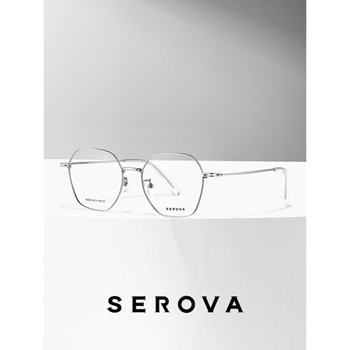 SEROVA施洛华眼镜框眼镜架眼睛框多边形框SC252 可定制近视镜片