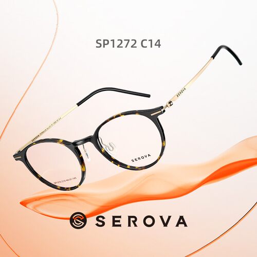 SEROVA施洛华眼镜框眼镜架眼镜框圆框SP1272 可定制近视镜片