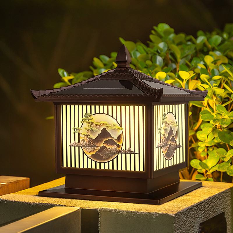 太阳能户外防水别墅庭院柱头灯