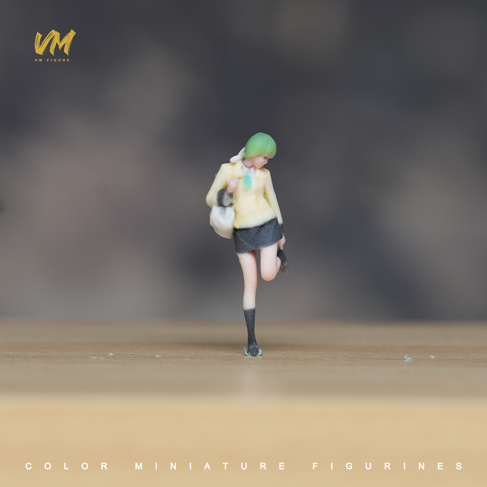 现货 1/64 美女手提高跟鞋 微缩场景模型搭配3D彩色打印摆件人偶