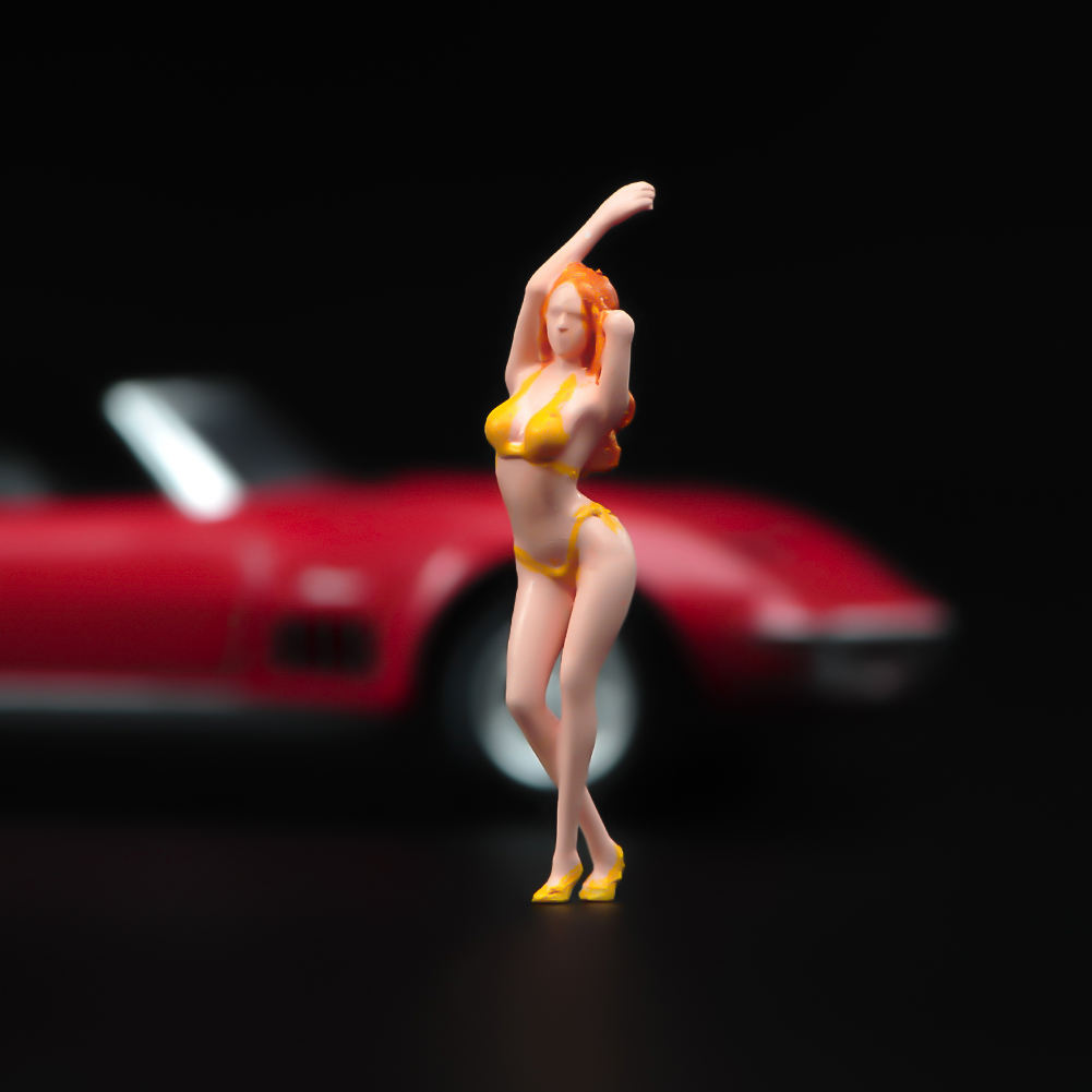 ANT 1/64 1/43 美女人偶比基尼小人微缩模型沙盘手办树脂人偶微拍