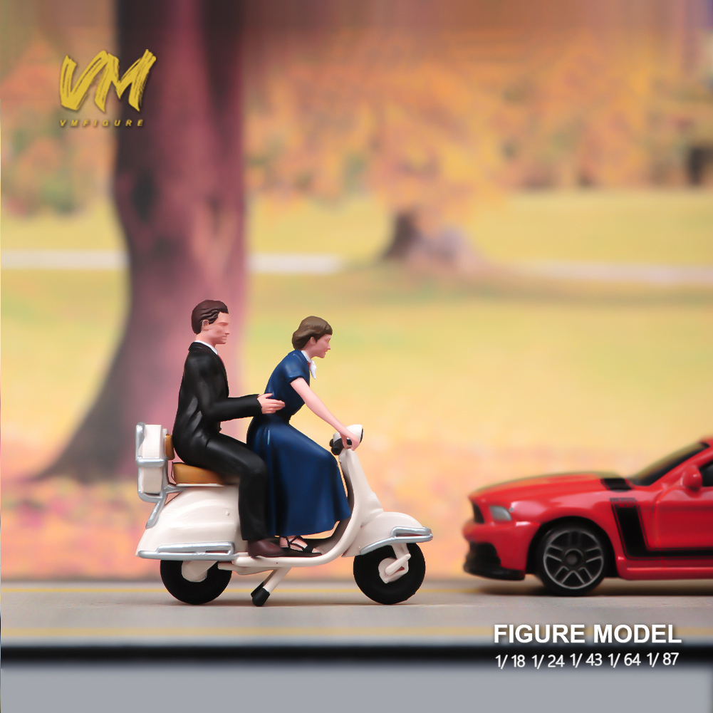 现货1/87/64/43/24/18 罗马假日套装微缩场景模型搭配小人偶