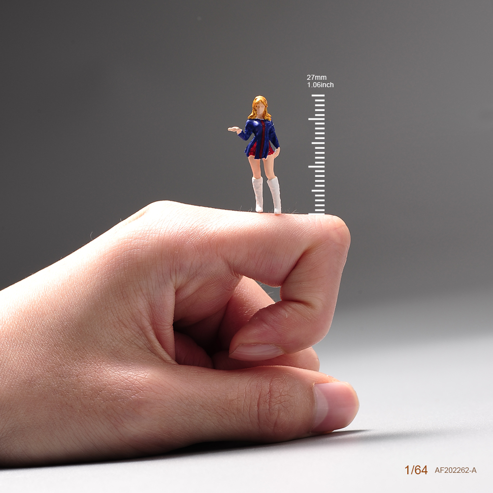 现货ANT AF202262 1/64 群装女孩  微缩模型沙盘手办树脂小人微拍