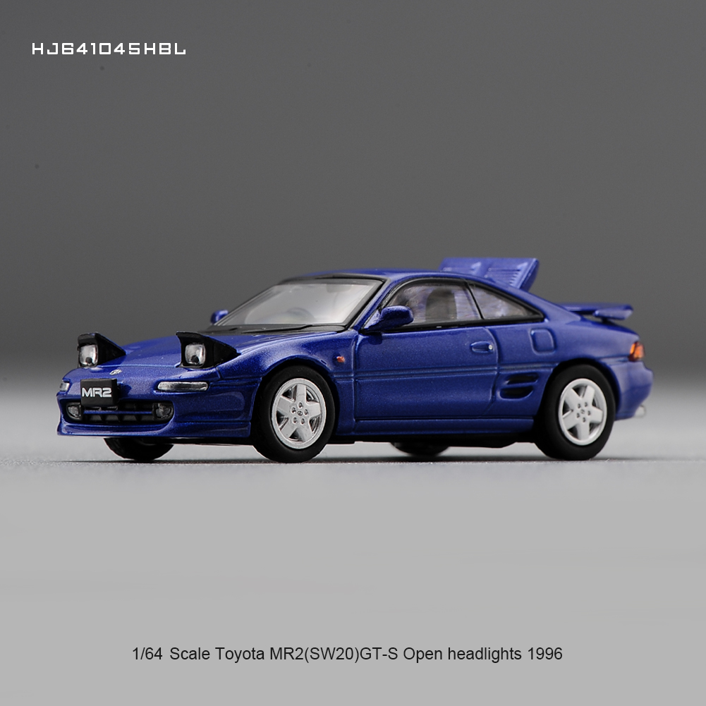 现货Hobby Japan 1/64 车模MR2 (SW20)GT-S Open 1996跑车蓝色翻