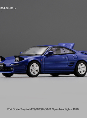 现货Hobby Japan 1/64 车模MR2 (SW20)GT-S Open 1996跑车蓝色翻