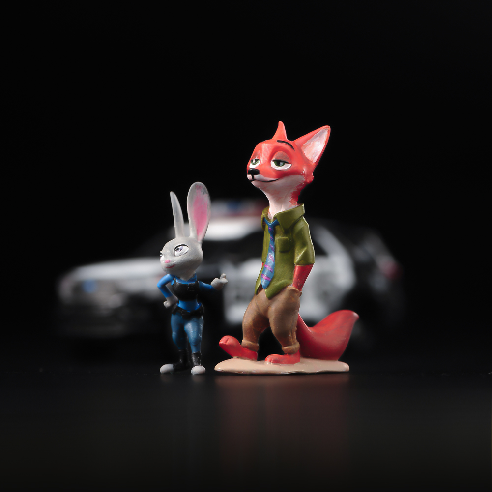 ANT 1/64  疯狂动物城兔子狐狸  微缩模型沙盘手办树脂小人偶微拍