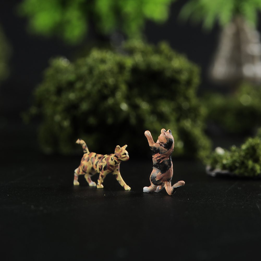ANT 1/64 1/43 宠物猫 孟加拉豹猫 微缩模型沙盘手办树脂小人微拍