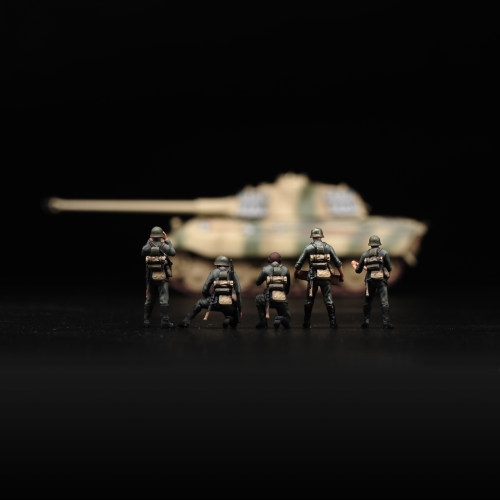 ANT 1/35 1/72 做旧德国国防军5人组微缩模型沙盘树脂小人偶场景