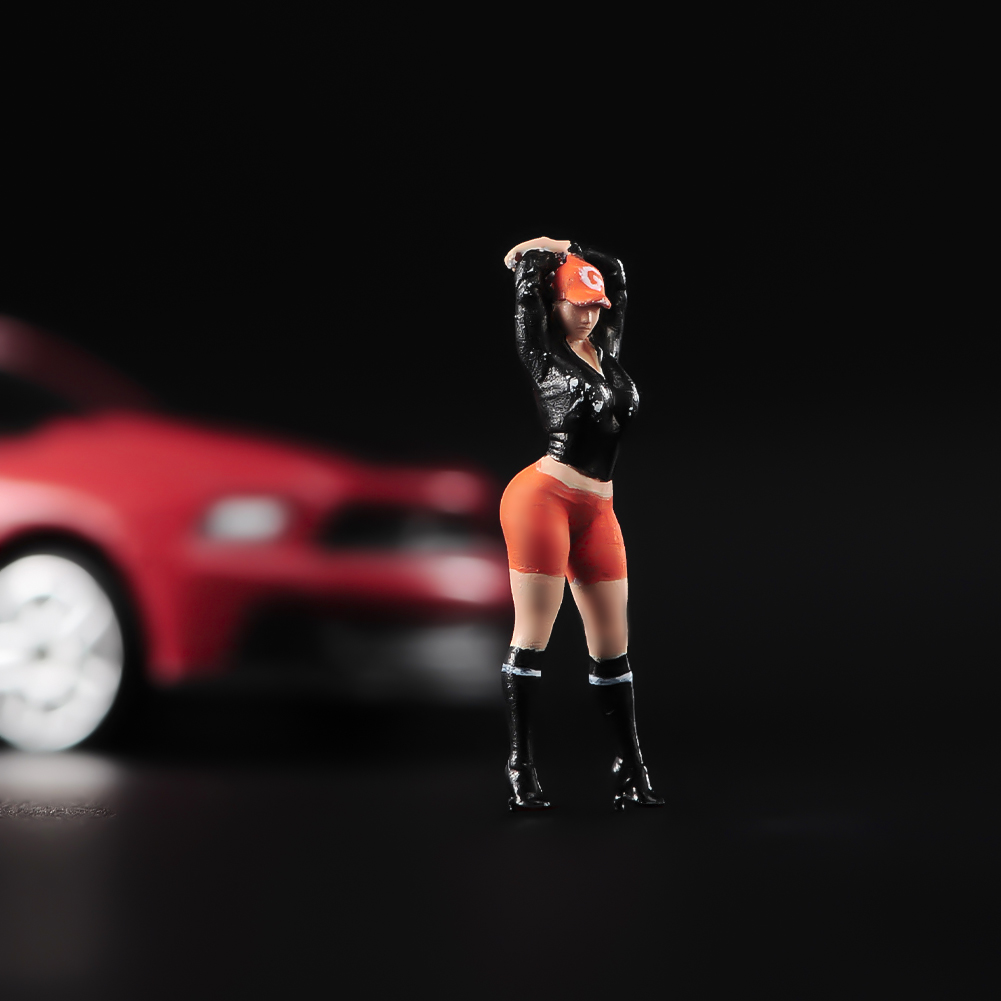 ANT 1/64 1/43 性感健身女孩 微缩模型沙盘手办树脂小人微拍摆件