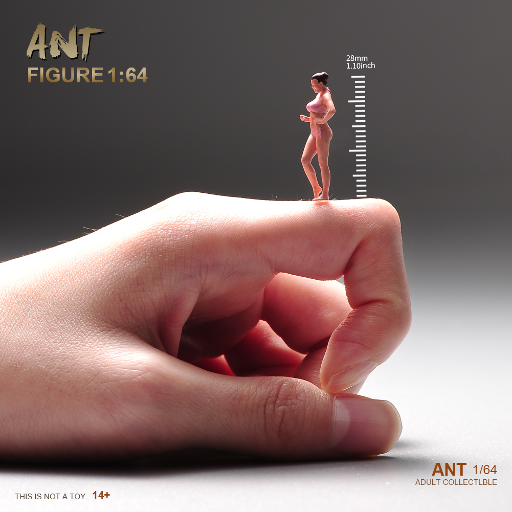 现货ANT 1/64 性感比基尼美女 微缩模型沙盘手办树脂小人偶微拍摆
