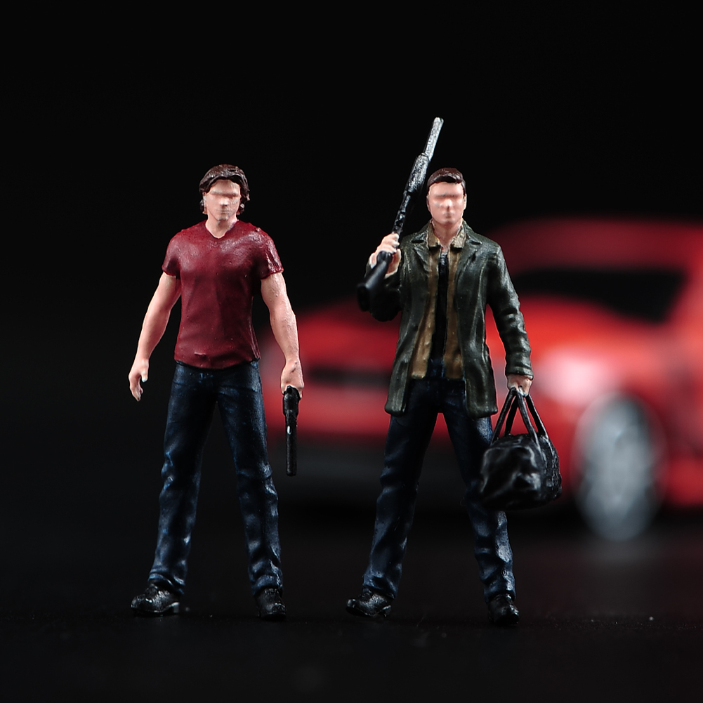 ANT 1/64 山姆和迪恩邪恶力量1/43微缩模型沙盘手办树脂小人偶微