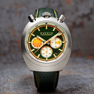 CADOLA牛头计时复古石英手表1058皮带夜光防水男士