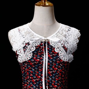 双层蕾丝领百搭小披肩假领子外搭减龄娃娃领装饰领配连衣裙花边领