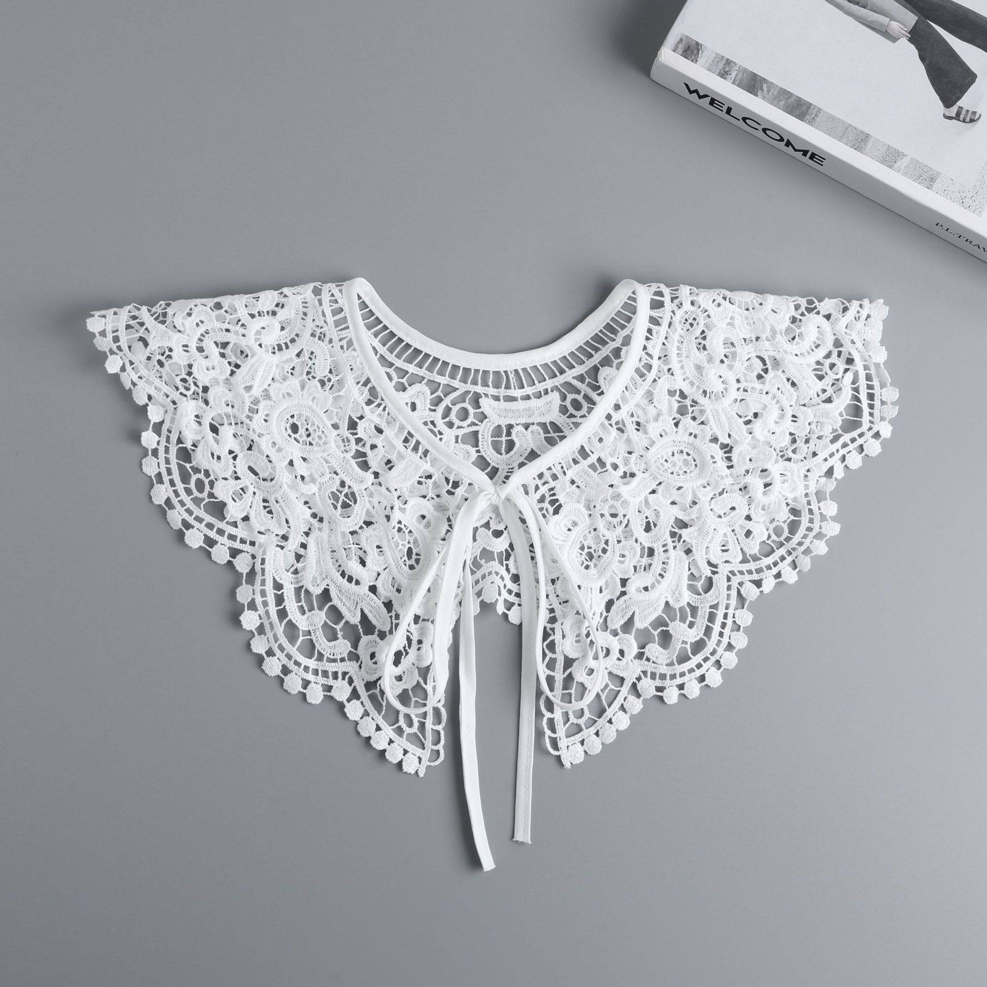 汉服云肩蕾丝假领镂空花边小披肩
