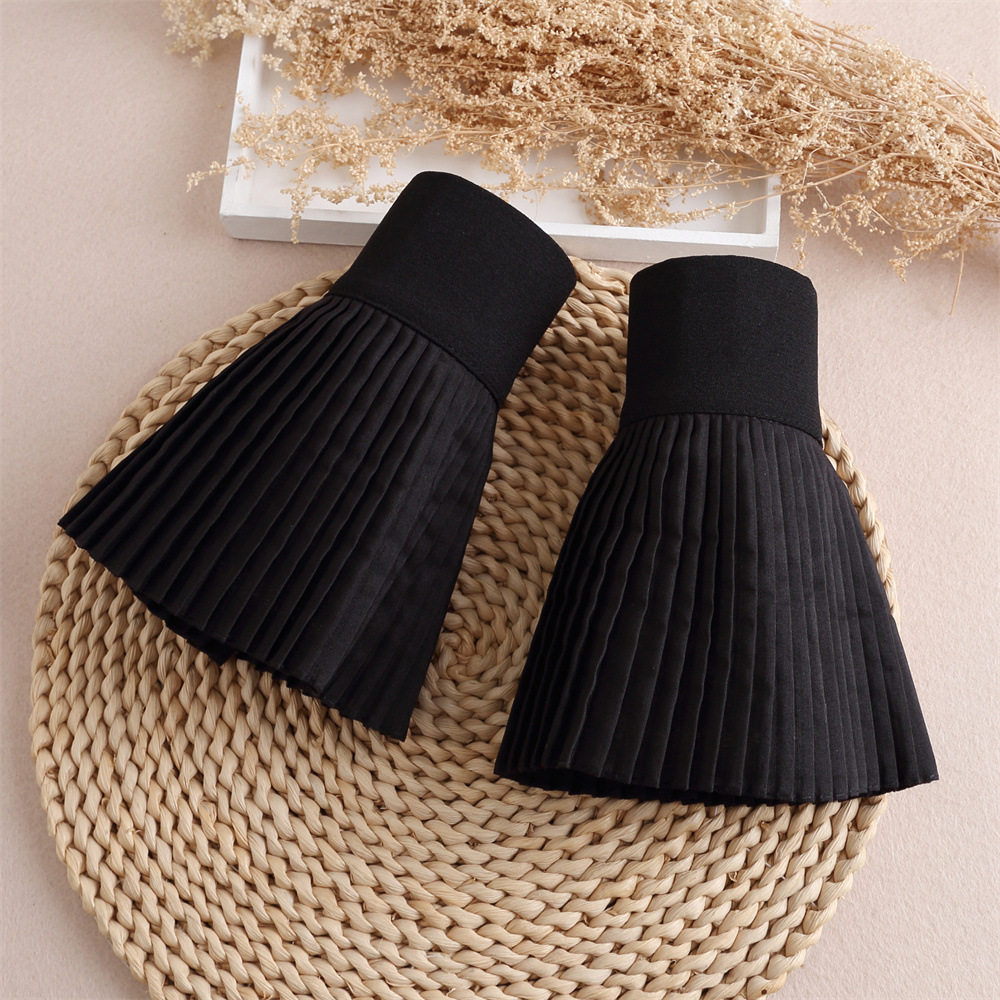 DECORATIVE FALSE SLEEVES WOMENS RETRO ACCORDION PLEATED PLEATED BLACK WHITE SHIRT FALSE SLEEVES SWEATER SWEATER ACCESSORIES FALSE CUFFS