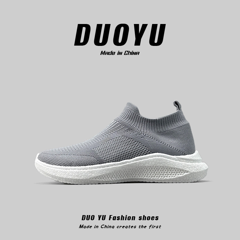 爆米花轻便运动鞋一脚蹬袜子鞋