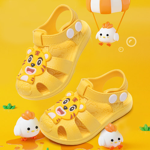 包头软底卡通风婴儿防滑塑料凉鞋
