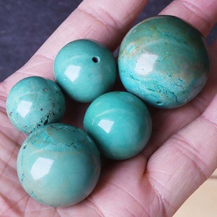 大号高瓷菱镁矿绿松石散珠圆珠子手串单珠隔珠配珠星月菩提配饰