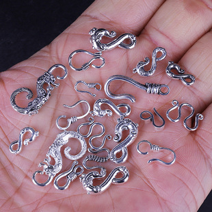 藏银铜扣古龙扣文玩配饰项链DIY配件吊坠国风藏式卡扣环复古手串