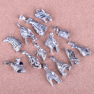 牙齿保护牙套牙尖狼牙吊坠黑狗牙藏银护套配饰藏獒项链饰品防裂套