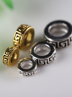 手工饰品隔珠藏银隔珠配件万字福片隔片珠子垫片手串佛珠菩提配饰