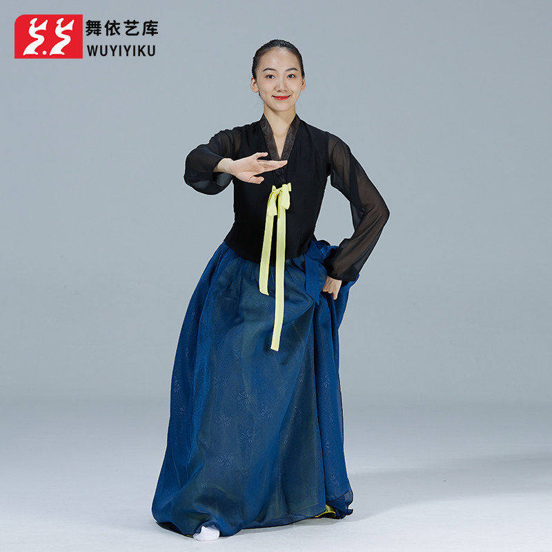 舞依艺库朝鲜舞蹈服朝鲜舞练习裙