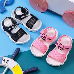 女童凉鞋2024夏季新款儿童软底公主鞋小女孩宝宝海边沙滩包跟凉鞋