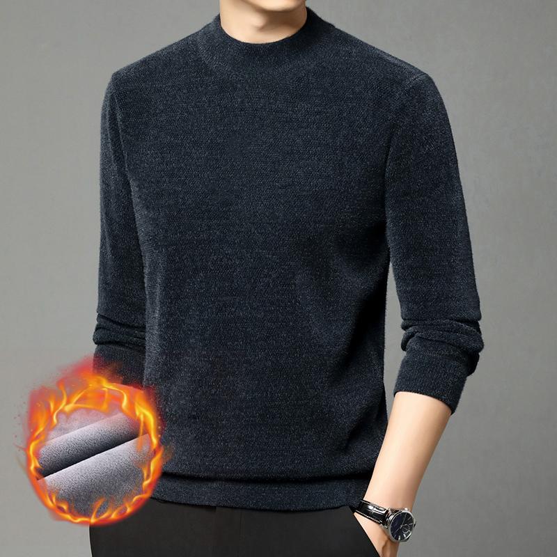 中老年人保暖爸爸装秋冬款半高领