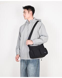 2025通勤风挎包工装风光面拉链多功能简约方形休闲包送爸爸妈妈包