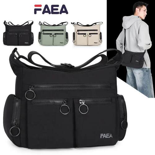 秋冬新款男女同款单肩斜挎包工装风专柜款通勤牛津布包轻便大容量