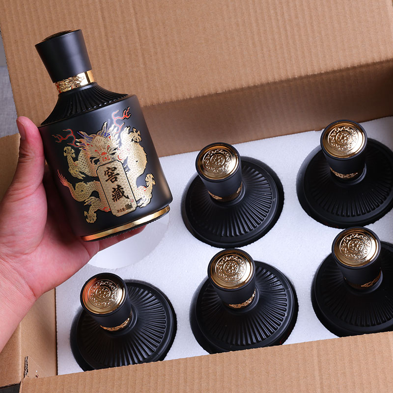 高档玻璃瓶1斤装礼盒装密封酒壶