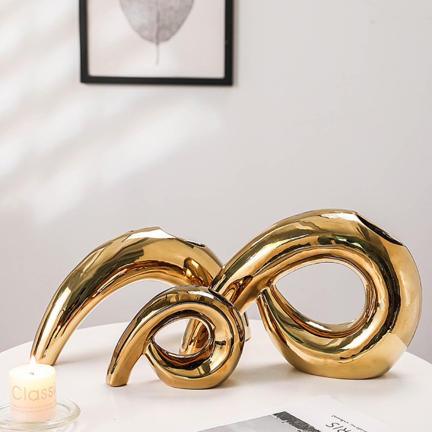 北欧ins创意几何陶瓷花瓶组合