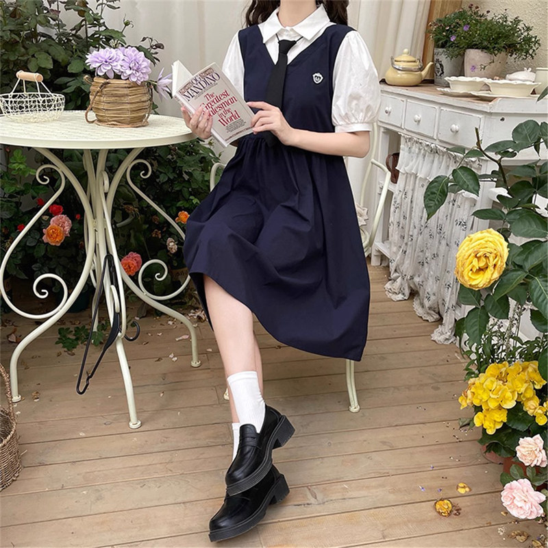 森女日系部落夏季学院风jk领图片