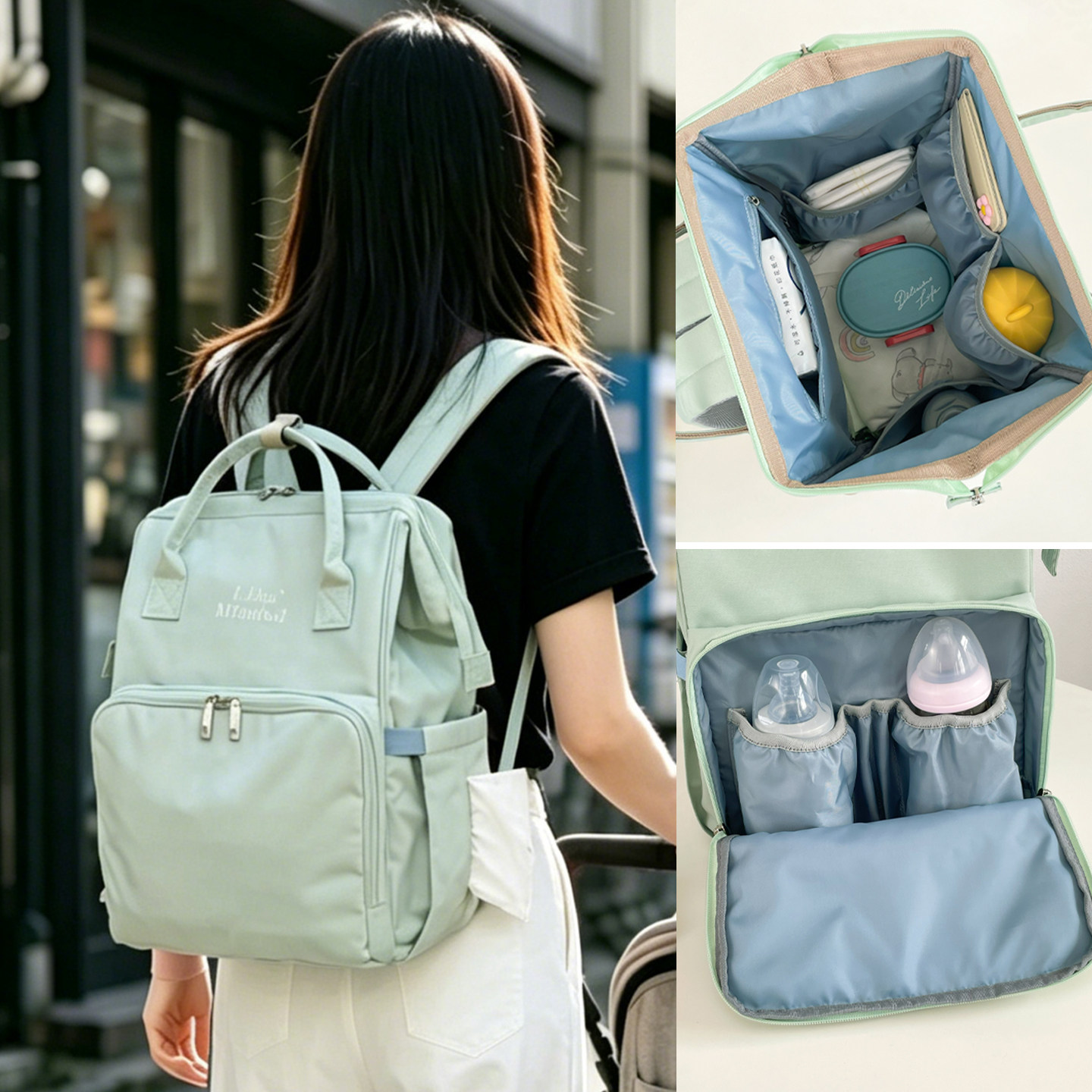 外出妈咪包母婴包轻便高颜值超大容量双肩背包出门婴儿妈妈便携包