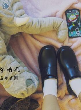 日系制服鞋洛丽塔圆头女仆学生皮鞋平底休闲纯色低帮鞋