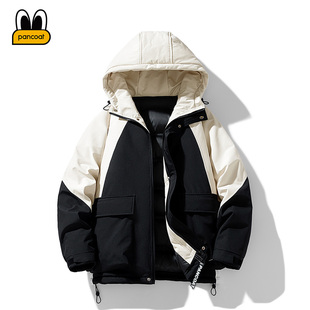 ins潮流连帽棉服情侣外套 PANCOAT 2024春季 美式 保暖棉袄棉衣男装