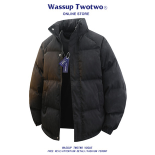 扎染脏脏棉服男冬季 TWO美式 潮牌棉衣加厚保暖棉服外套 TWO WASSUP