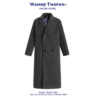 高级感英伦风过膝大衣秋季 TWO廓形风衣中长款 休闲外套 TWO WASSUP