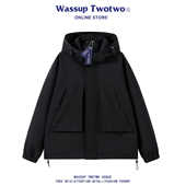 TWO美式 WASSUP TWO 户外机能风冲锋夹克春秋防风防水外套登山服男