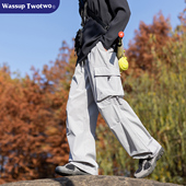 TWO 情侣休闲长裤 TWO美式 裤 WASSUP 春秋季 户外运动简约工装 子男款
