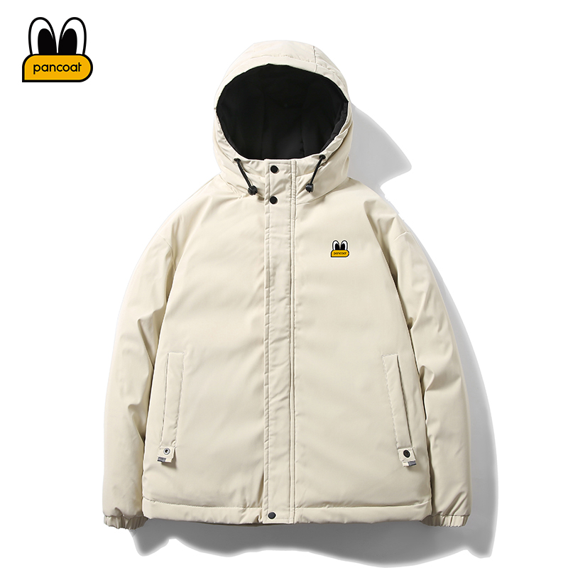 PANCOAT2024年春秋季潮流连帽棉衣港风休闲棉服保暖棉袄外套男装