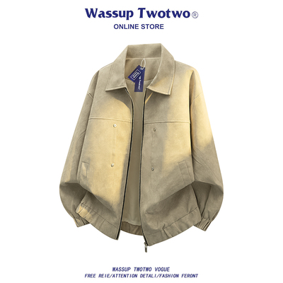 WASSUPTWOTWO复古工装夹克男