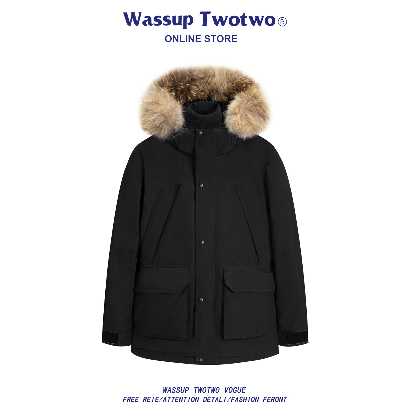 WASSUPTWO冬新款男士羽绒服