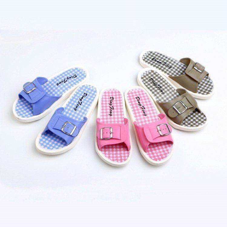 白底女可调节皮带扣凉拖产前孕妇浴室防滑经典夏塑料PVC平底拖鞋,女鞋,一字拖,淘宝优惠券,粉丝福利购,淘宝优惠卷