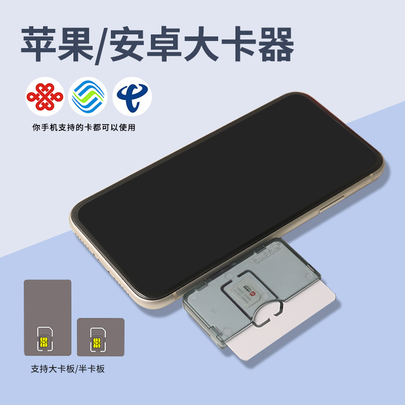手机外置卡槽插卡器大卡器热插拔电话外接sim卡读卡器快速换卡器