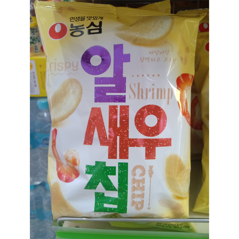 韩国进口零食韩国农心鲜虾片进口膨化食品韩剧休闲零食薯片68g