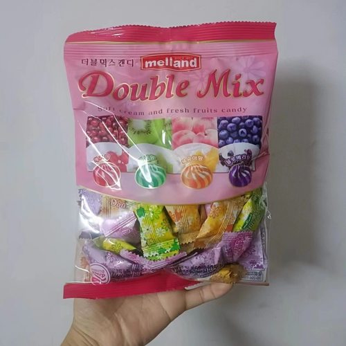 韩国进口国际melland四味水果糖蓝莓樱桃猕猴桃水蜜桃味硬糖糖果