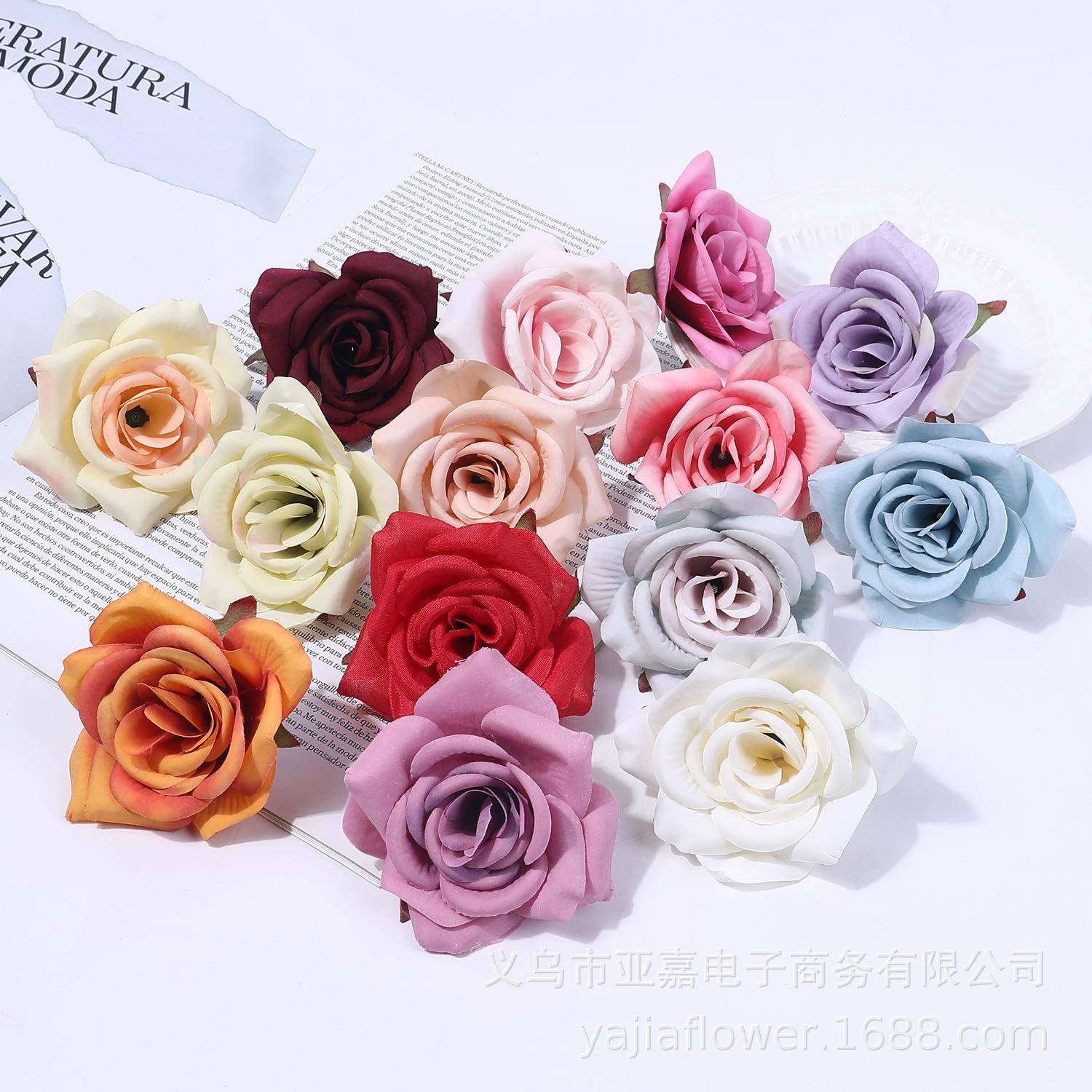 仿真玫瑰小花朵 diy手工配件假花辅料 家居帽子服饰装饰花